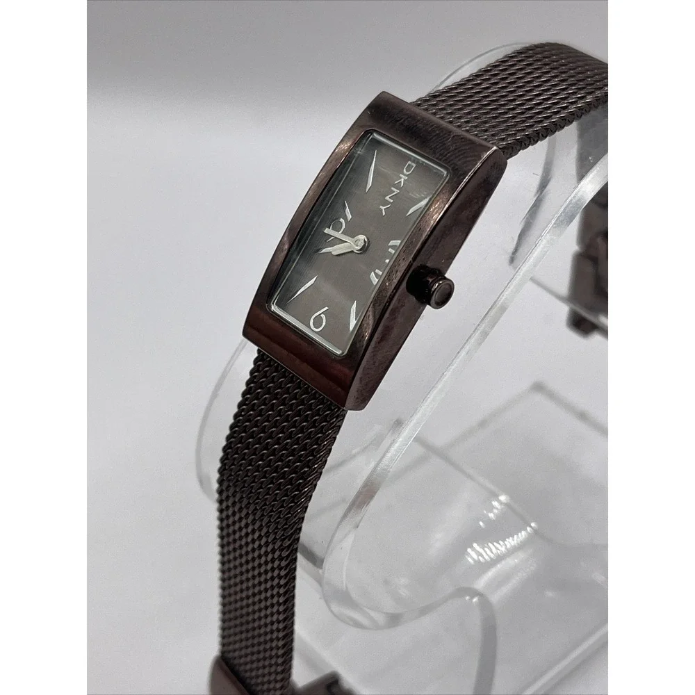 DKNY Women's Quartz Watch Mesh Metal Band‎ Brown NY-3808 New Battery